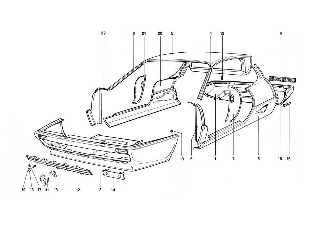 BODY SHELL - OUTER ELEMENTS